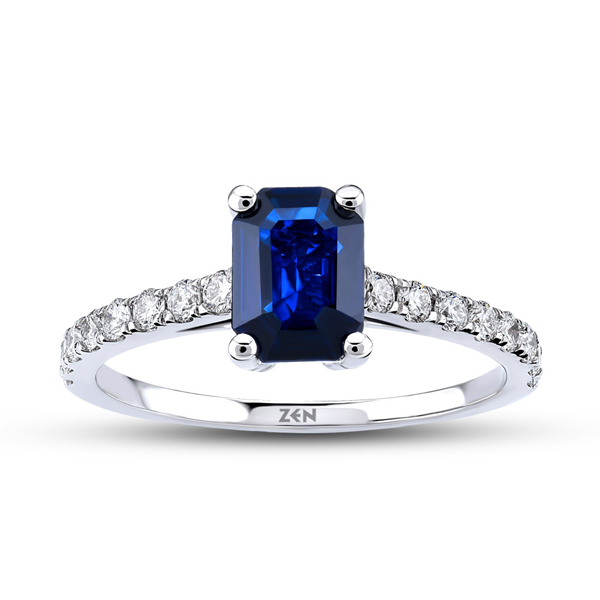 0,30ct Diamond Sapphire Ring 